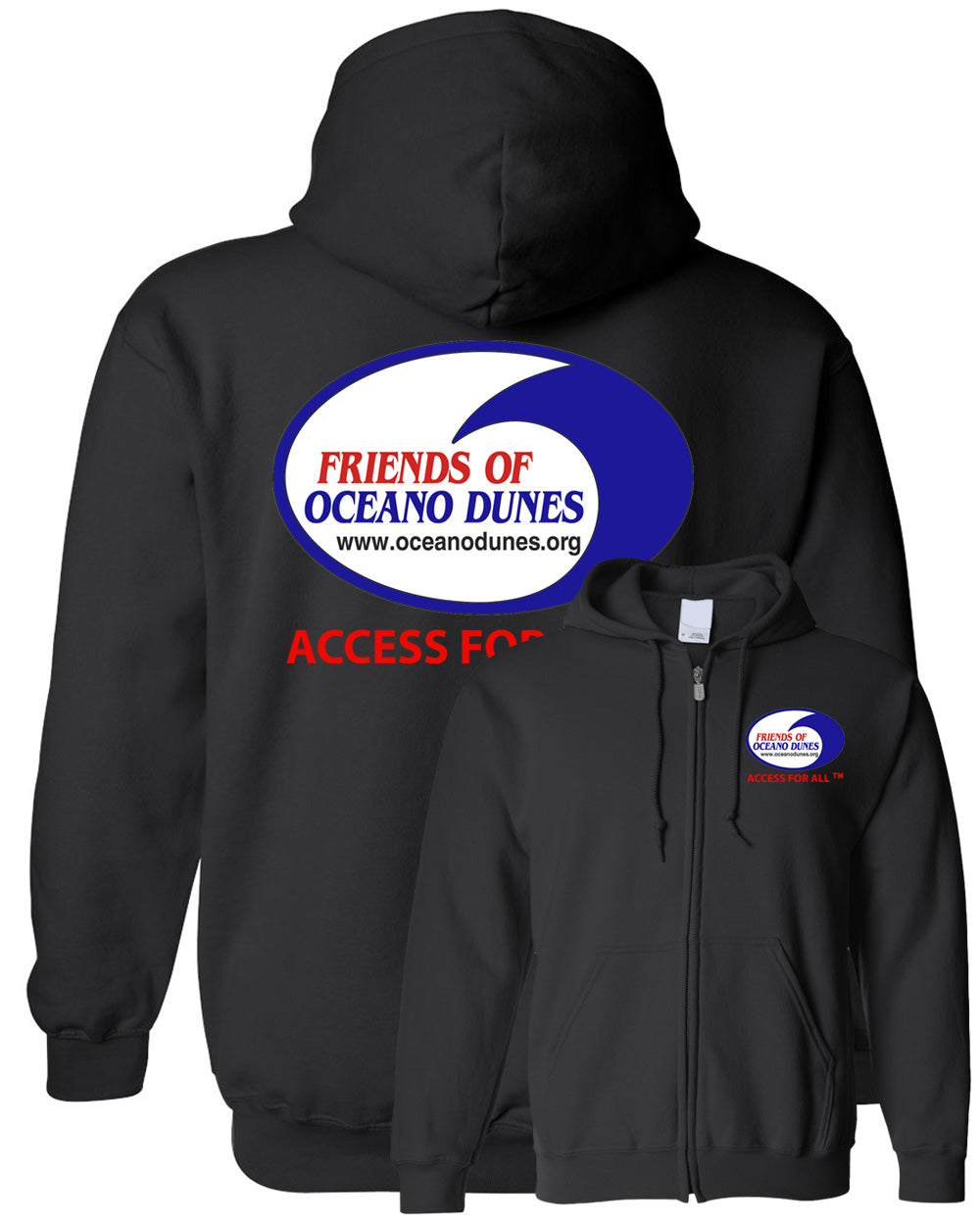 Friends of Oceano Dunes Zipper Hoodie